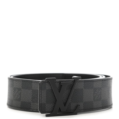 Louis Vuitton Damier Graphite LV Initiales Belt 90 36 1 of 5
