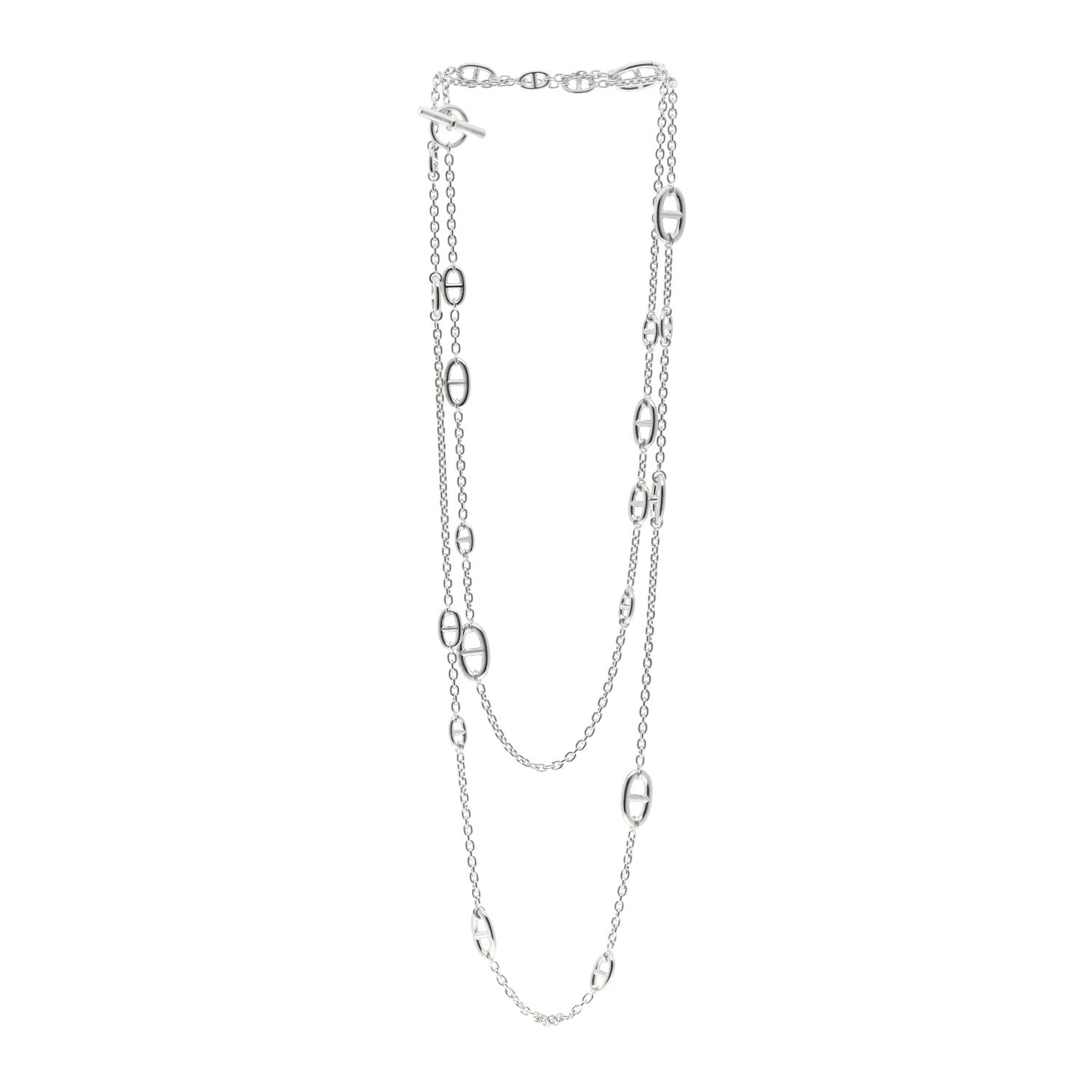 Hermes Sterling Silver Farandole Necklace 160 3 of 4