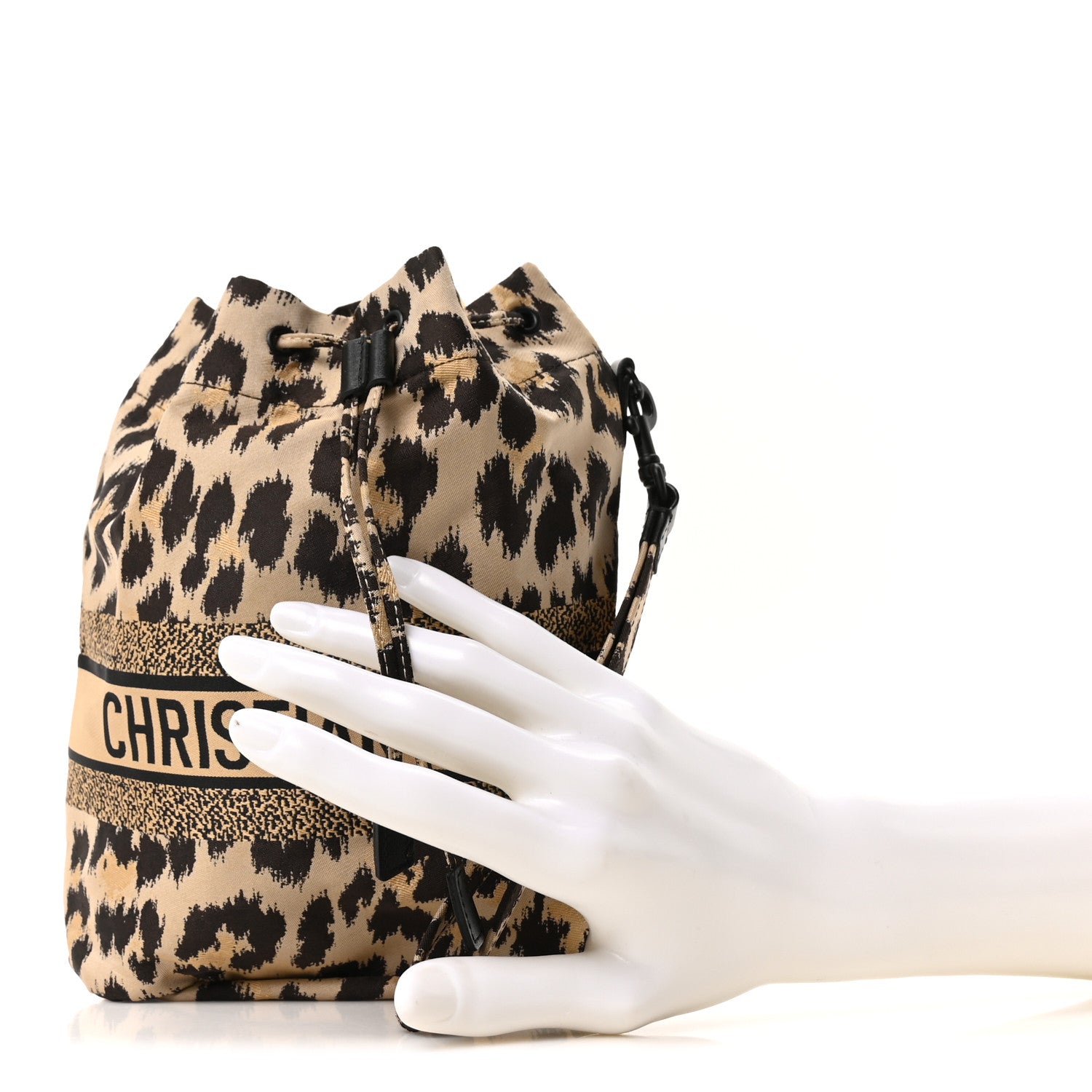 ら*送様 Christian Dior Christian Dior Canvas Mizza Embroidered Leopard DiorTravel Pouch
