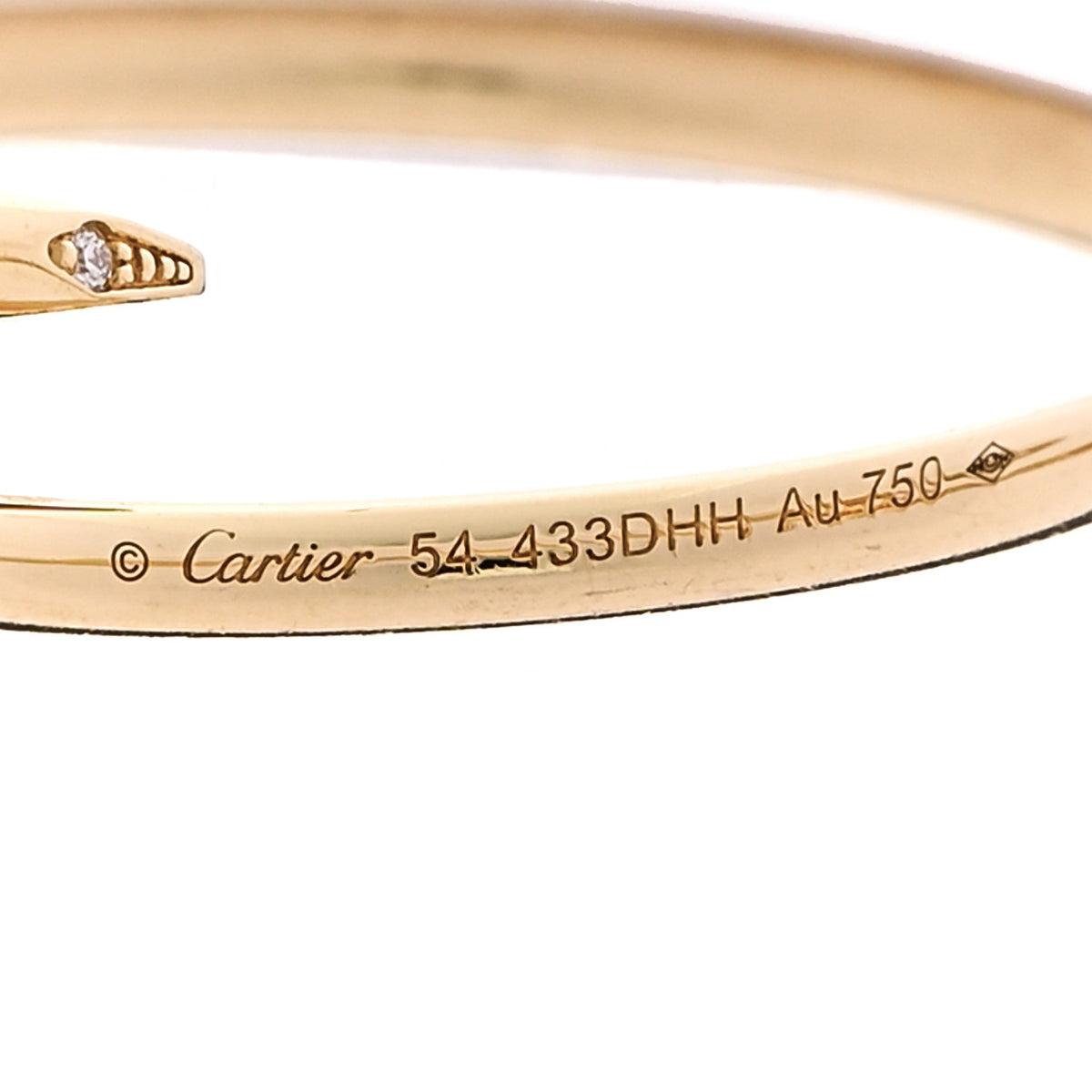 18K Yellow Gold Diamond Small Juste Un Clou Ring 54 7