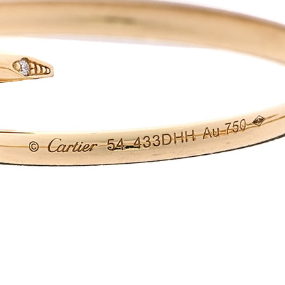 Cartier 18K Yellow Gold Diamond Small Juste Un Clou Ring 54 7 4 of 6