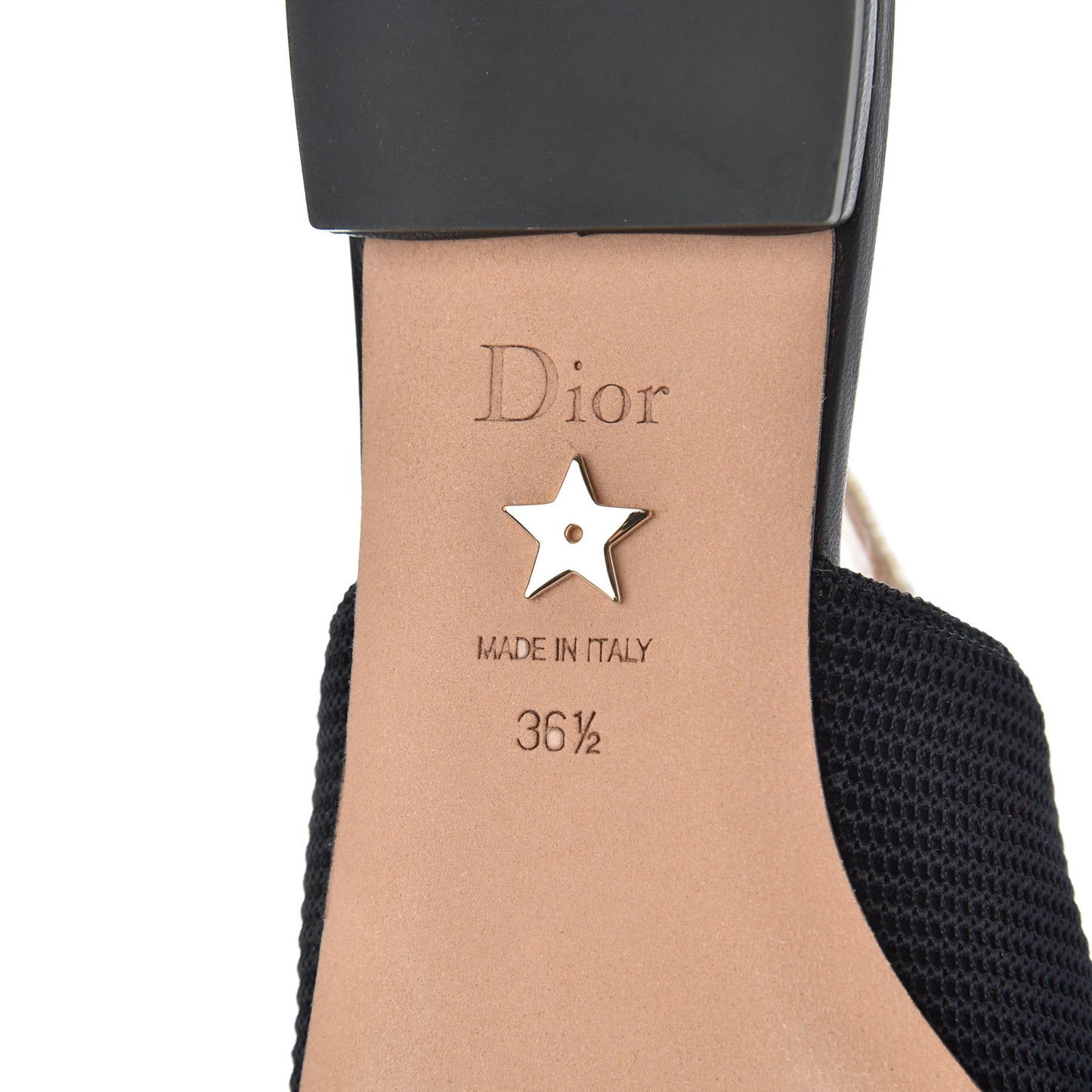 Technical Canvas Ribbon J'Adior Slingback Ballet Flats 36.5 Black