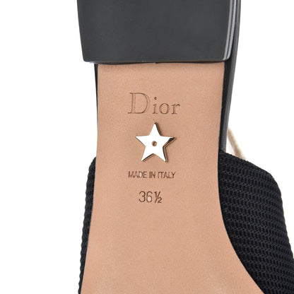 Christian Dior Technical Canvas Ribbon J'Adior Slingback Ballet Flats 36.5 Black 7 of 14