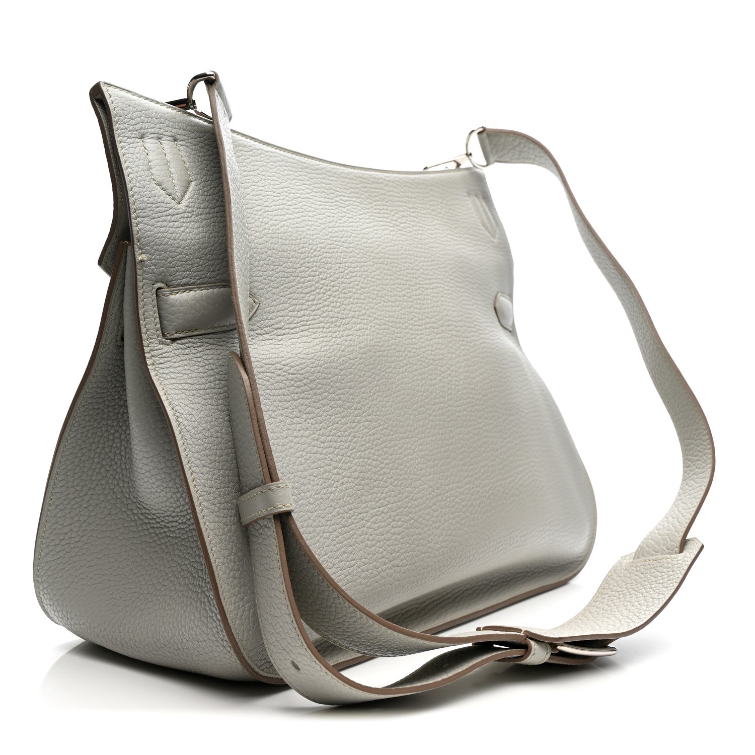 Hermes Taurillon Clemence Jypsiere 37 Gris Perle 3 of 15