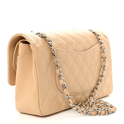 Chanel Caviar Quilted Medium Double Flap Beige 3 of 13