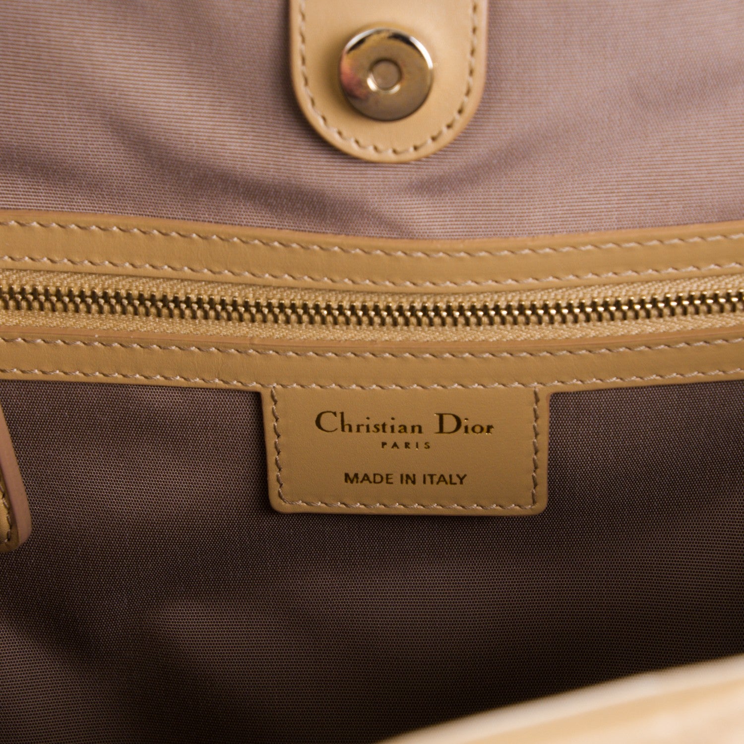 Christian Dior Coated Canvas Cannage Medium Panarea Tote Beige 6 of 7