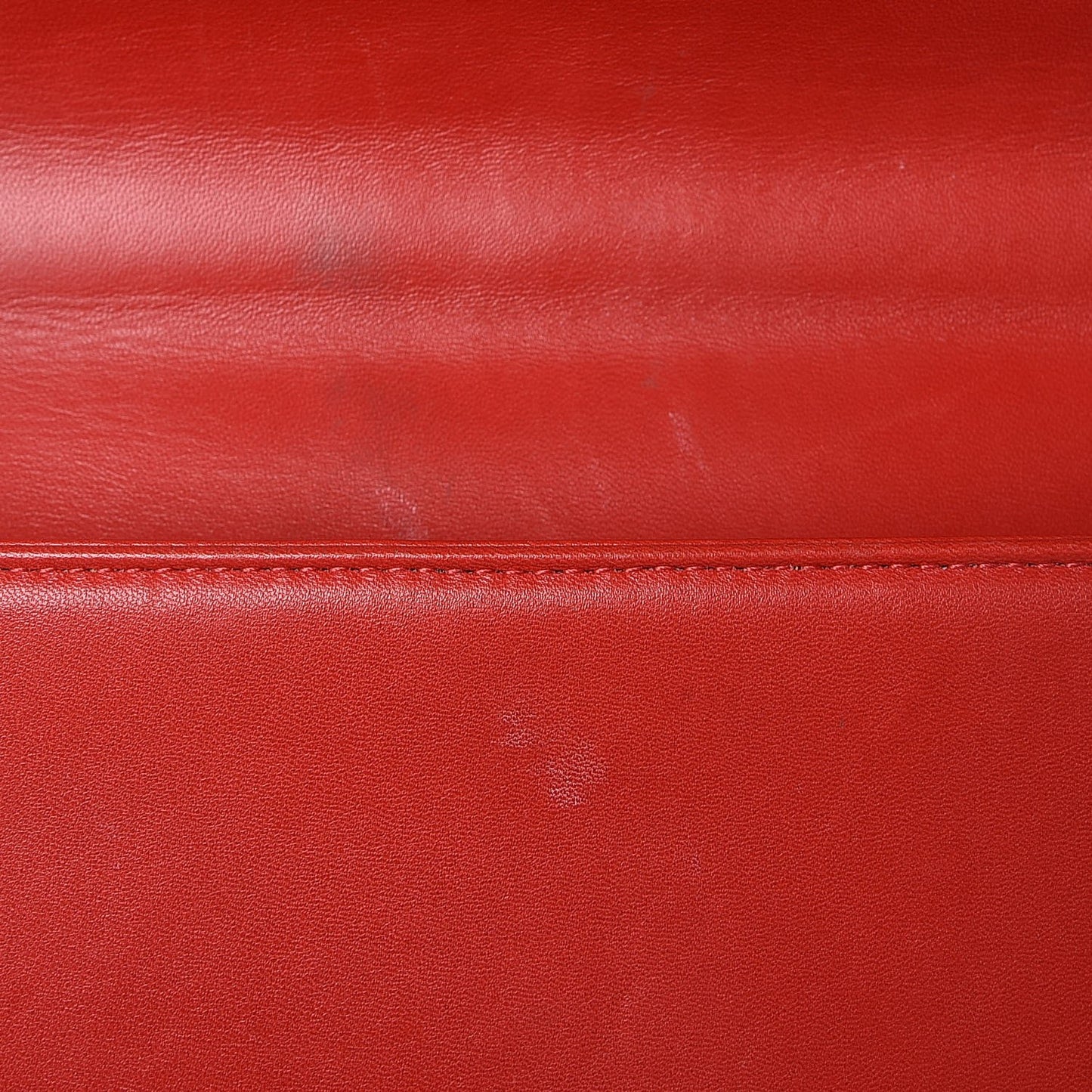 Lambskin Square Quilted Large Boy Cube Flap Red