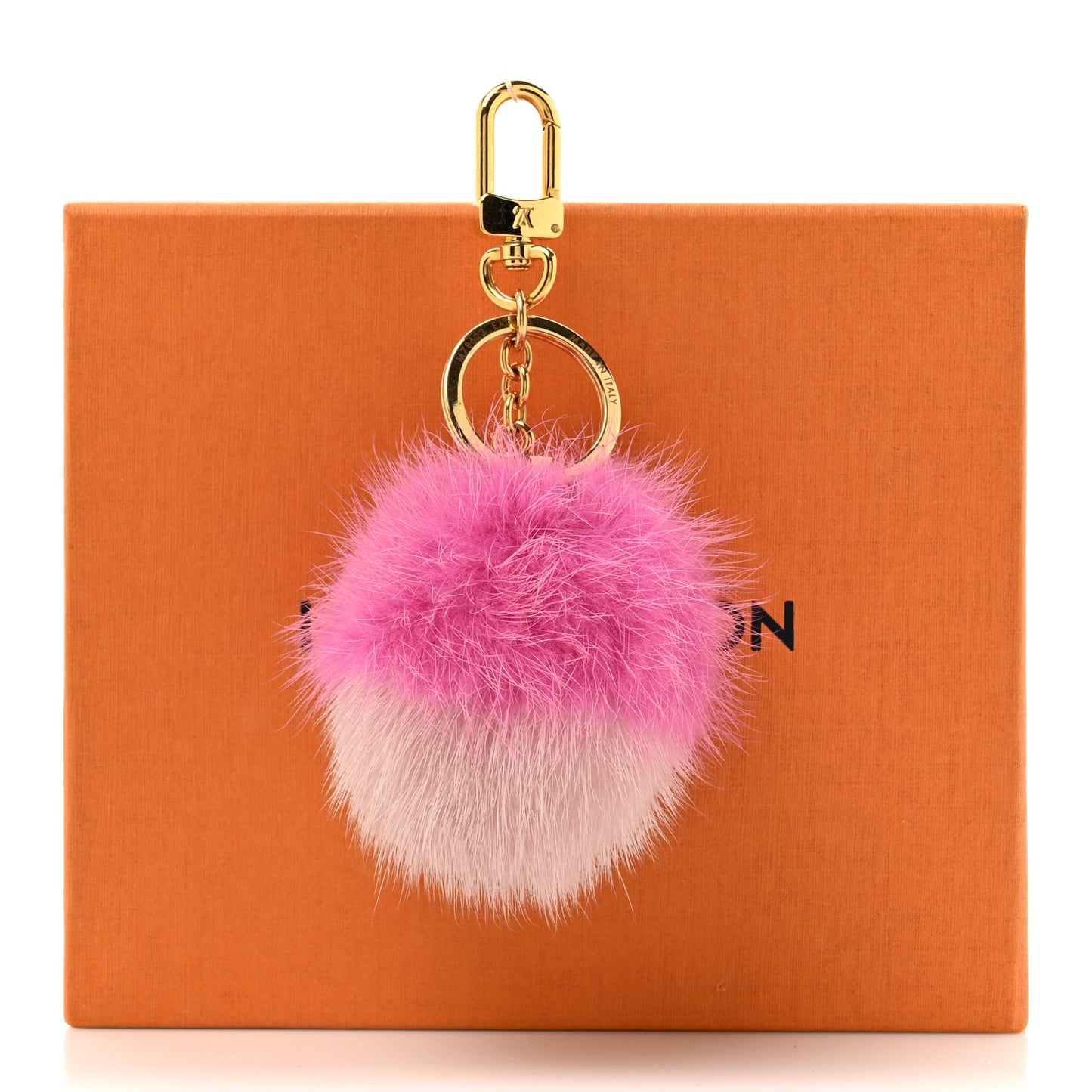 Mink Fluo Bubble Bag Charm Key Holder Pink