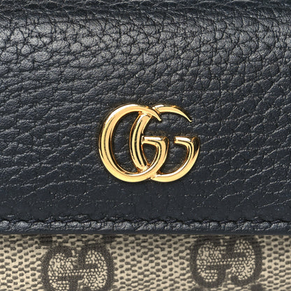Gucci Dollar Calfskin GG Supreme Monogram GG Marmont 6 Key Holder Case Black Beige Ebony 7 of 7