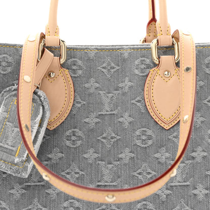 Louis Vuitton Monogram Denim Onthego MM Washed Grey 7 of 9