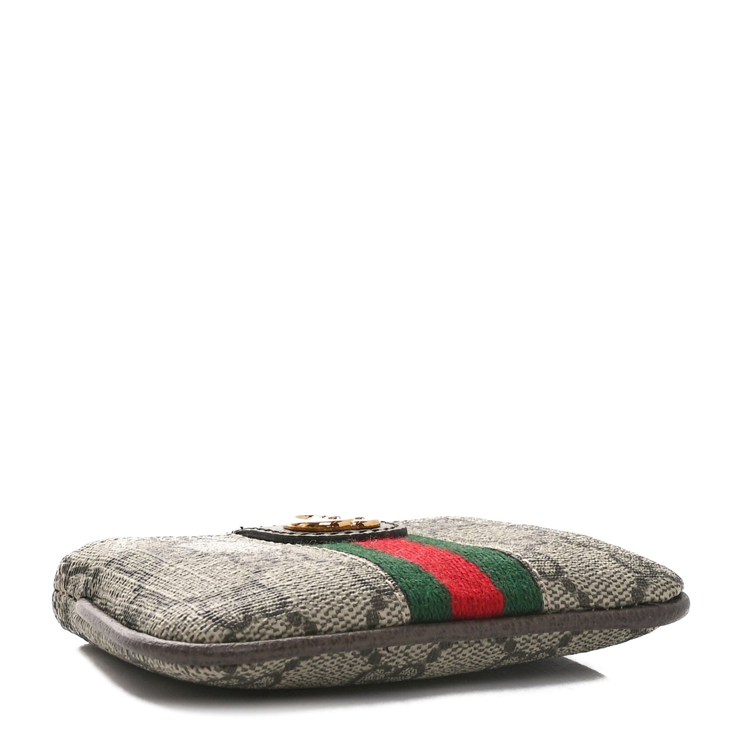 GG Supreme Monogram Web Ophidia Key Case Beige New Acero