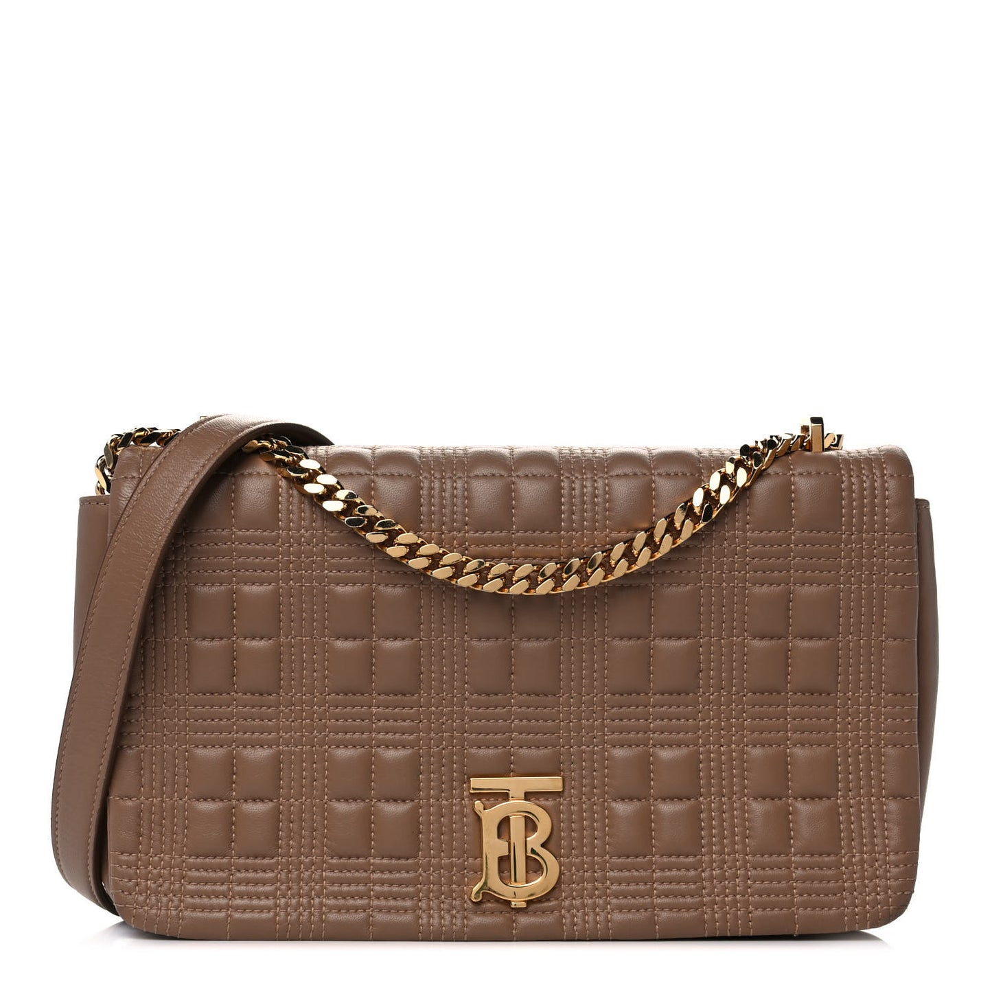 Lambskin Quilted Medium Lola Bag Camel