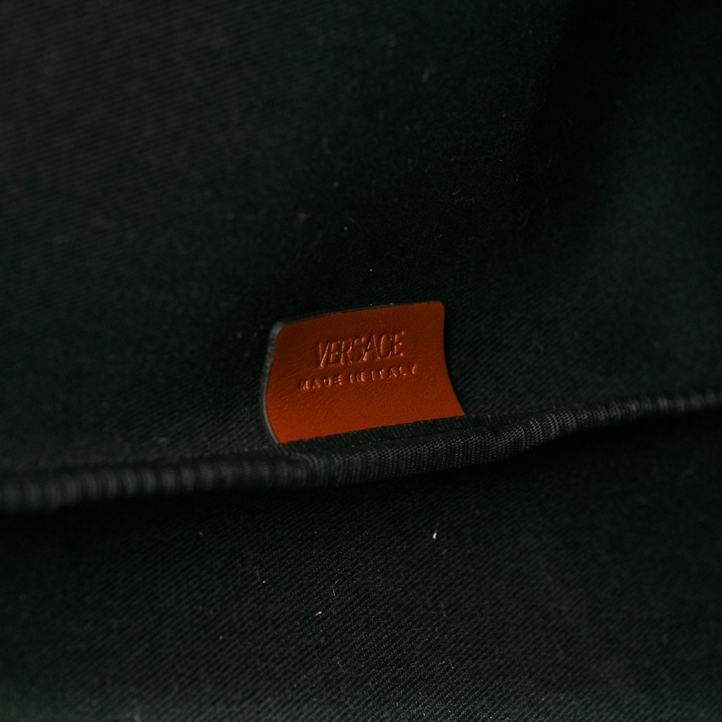 Coated Canvas Calfskin La Greca Signature Shopper Tote Bag Black Caramel