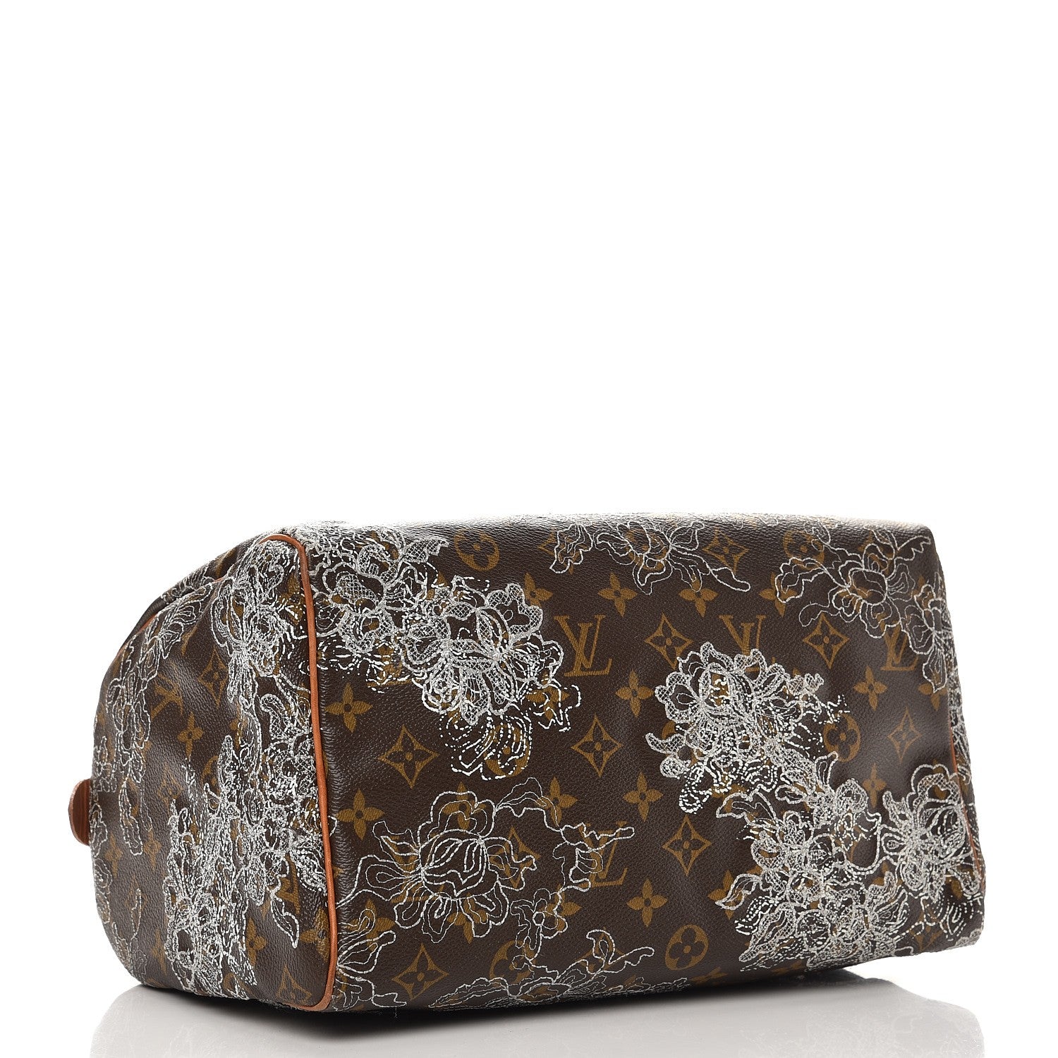 Louis Vuitton Monogram Dentelle Speedy 30 Silver 4 of 15