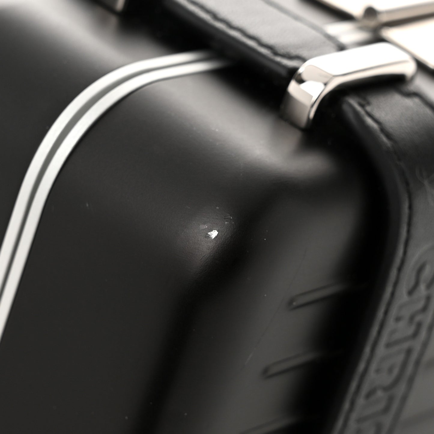 X RIMOWA Aluminum Personal Clutch On Strap Black