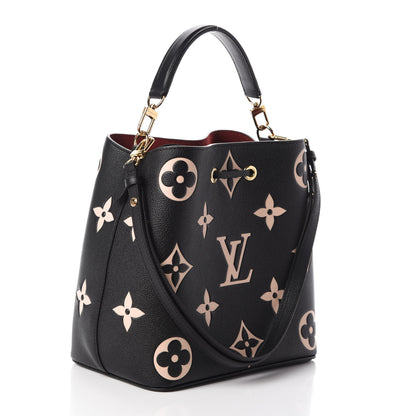 Louis Vuitton Empreinte Monogram Giant Neonoe MM Black Beige 3 of 9