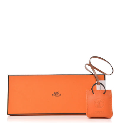 Hermes Milo Lambskin Swift Shopping Bag Charm Feu Gold 4 of 4