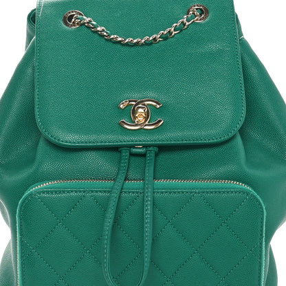 Chanel Caviar Quilted Business Affinity Backpack Green 8 of 10