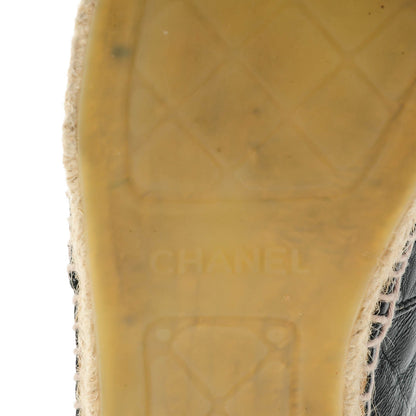 Chanel Lambskin CC Espadrilles 41 Black 9 of 11