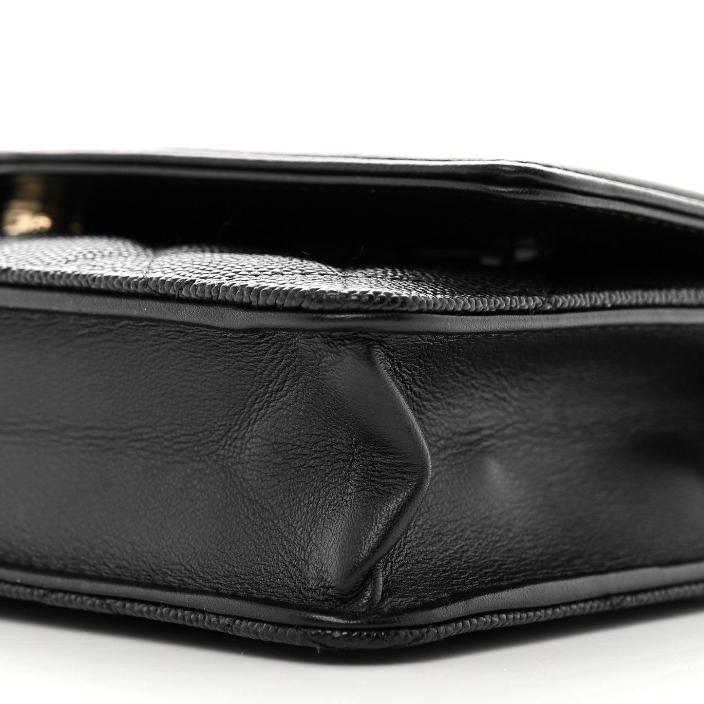 Caviar Quilted CC Filigree Wallet On Chain WOC Black