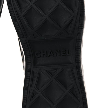 Chanel Velvet Calfskin Mixed Fibers CC Sneakers 38.5 Black 6 of 9