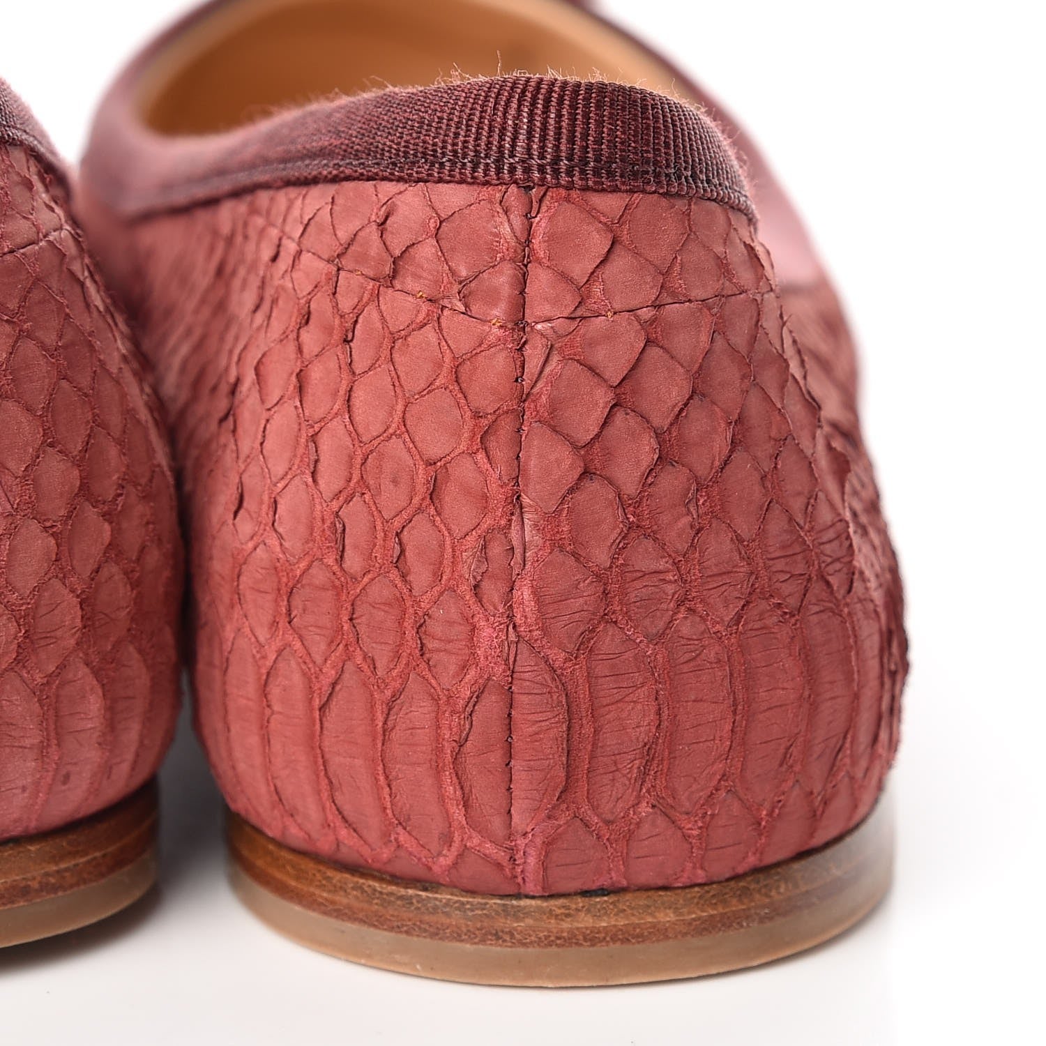 Christian Louboutin Watersnake Nubuck Rosella Flats 36.5 Red 8 of 13