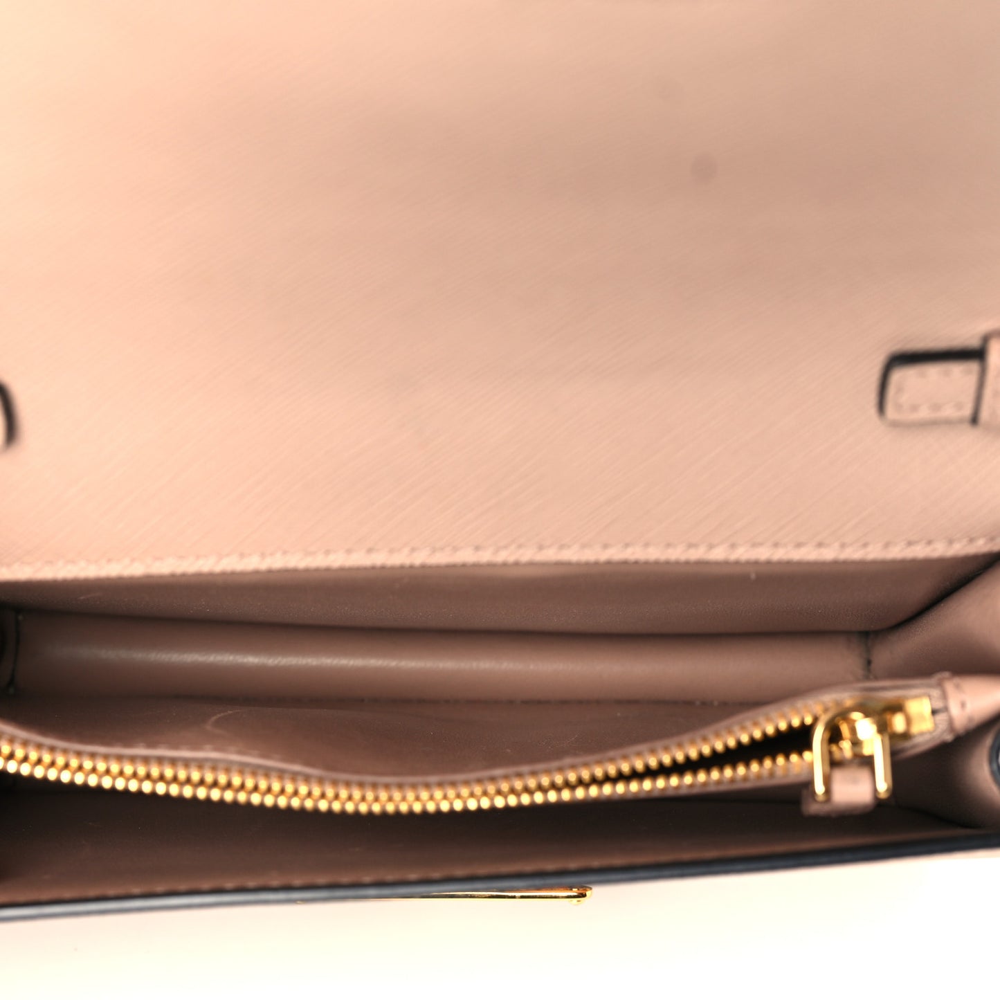 Saffiano Bandoliera Flip Lock Chain Crossbody Bag Cipria