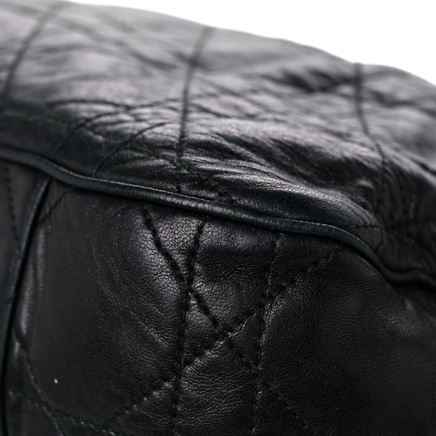 Christian Dior Lambskin Cannage Drawstring Bag Black 11 of 33
