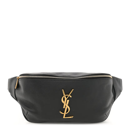Saint Laurent Grain De Poudre Monogram Belt Bag Black 1 of 13