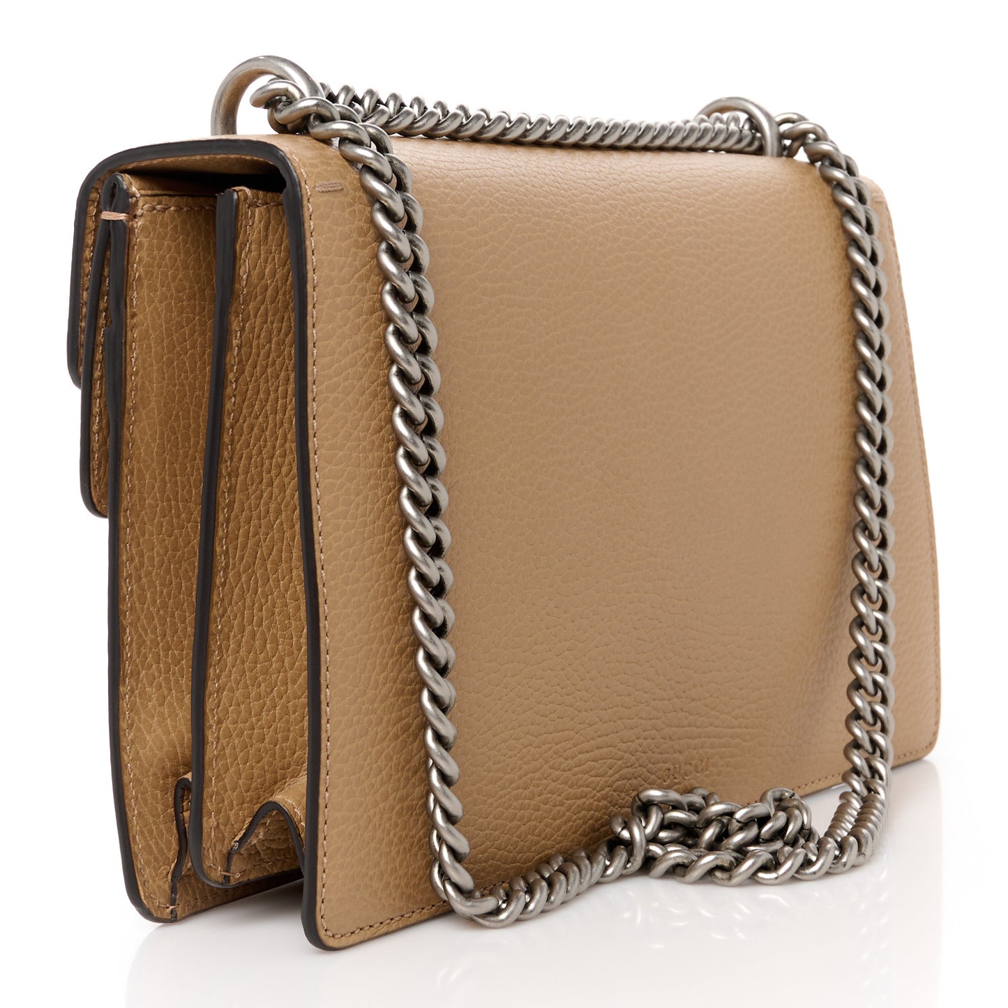 Dollar Calfskin Crystal Small Dionysus Shoulder Bag Natural Tan Black Diamond