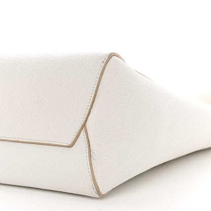 Celine Soft Grained Calfskin Small Sangle Bucket Bag White 10 of 14