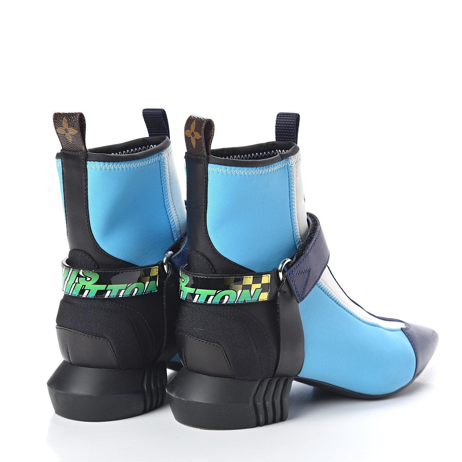 Louis Vuitton Neoprene Deep Sea Ankle Boot 37.5 Blue 4 of 7