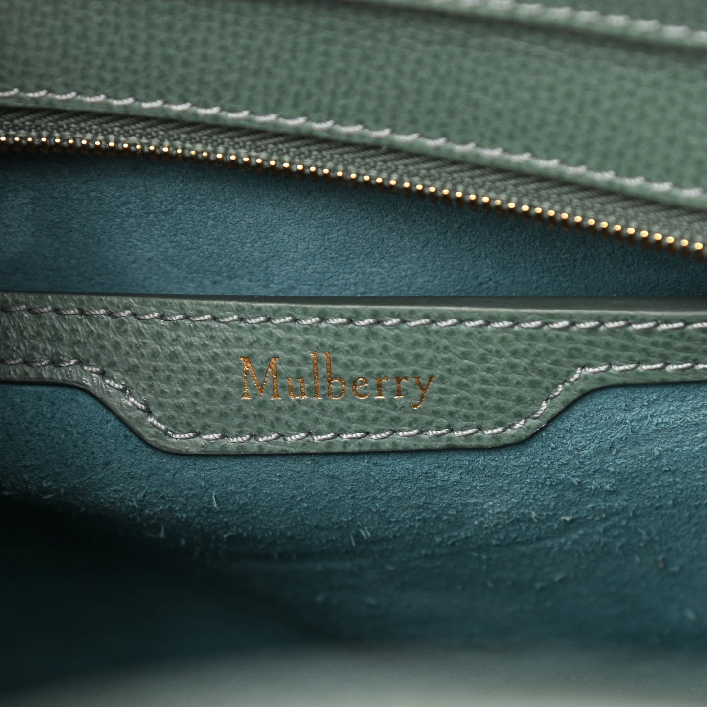 Small Classic Grain Mini Zipped Bayswater Antique Blue