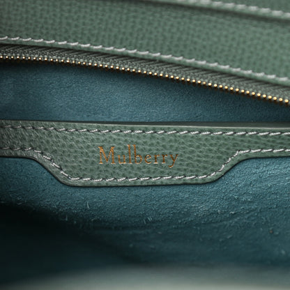 Mulberry Small Classic Grain Mini Zipped Bayswater Antique Blue 6 of 17