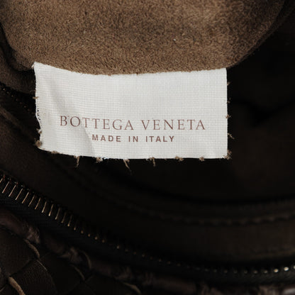Bottega Veneta Nappa Intrecciato Alligator Large Shoulder Bag Brown 8 of 9