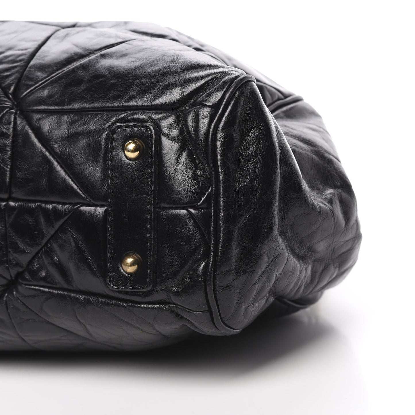 Calfskin Quilted Stam Black