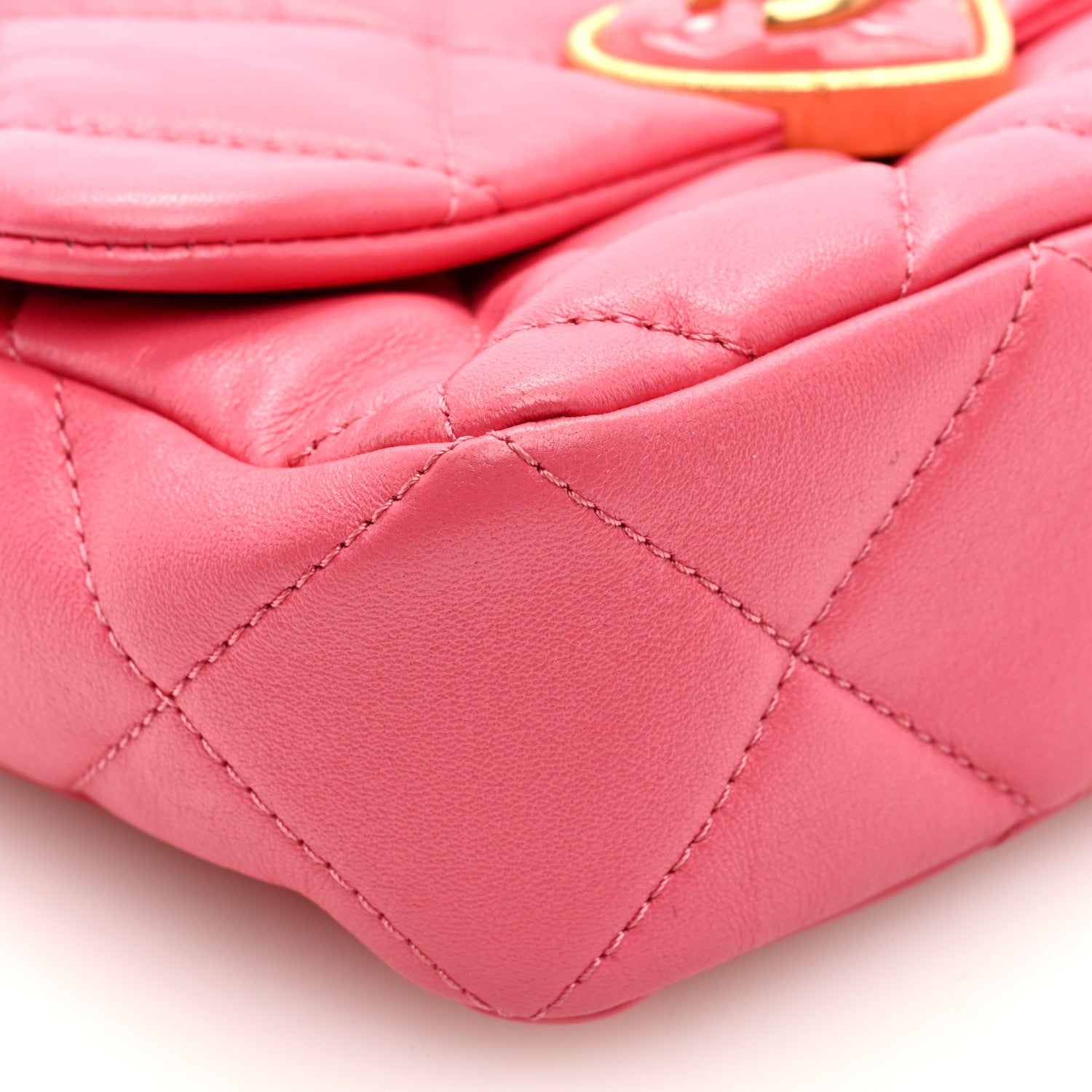 Chanel Lambskin Plexiglass Quilted Coco Love Mini Flap Pink 8 of 9