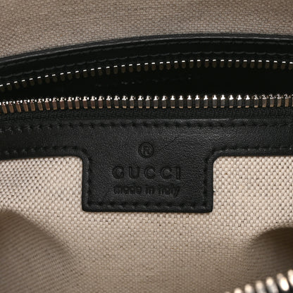 Gucci Calfskin GG Tennis Embossed Small Flat Messenger Bag Black 6 of 11