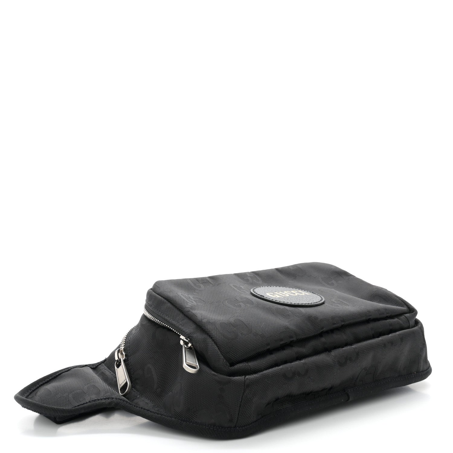 Gucci Econyl Nylon Monogram Off The Grid Large Belt Bag Black 4 of 11