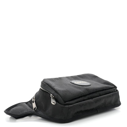 Gucci Econyl Nylon Monogram Off The Grid Large Belt Bag Black 4 of 11