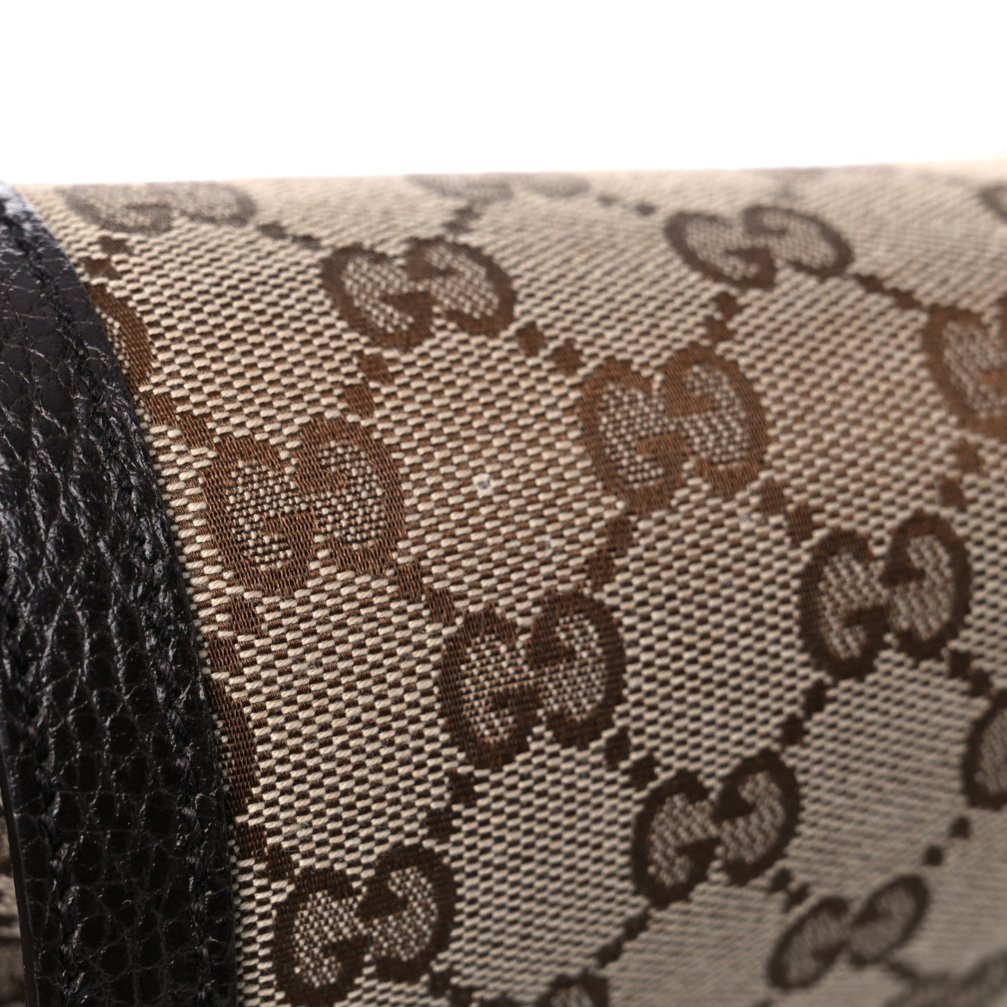 Monogram Large Flap Messenger Bag Beige Dark Brown