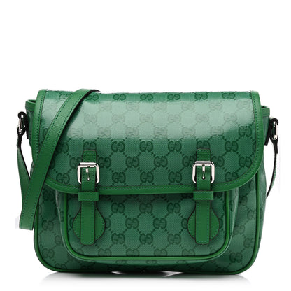 Gucci Monogram GG Childrens Messenger Bag Green 1 of 11