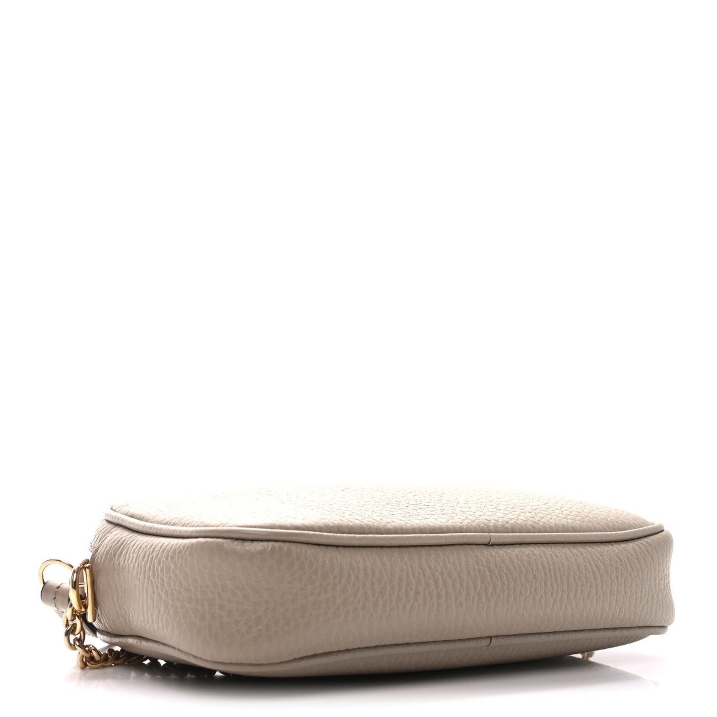Dollar Calfskin Super Mini GG Marmont Chain Shoulder Bag Beige