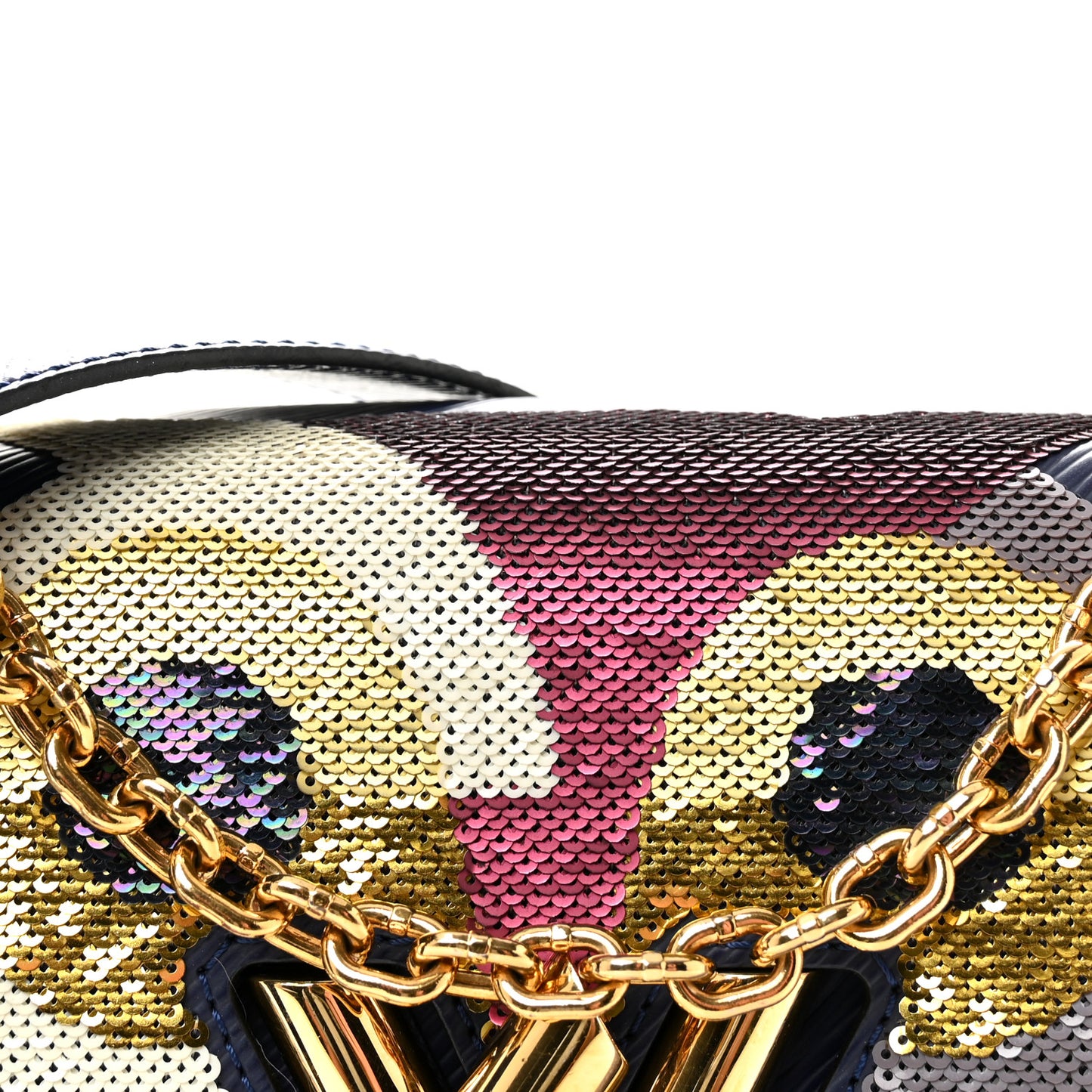 Epi Sequins Twist Shoulder Bag MM