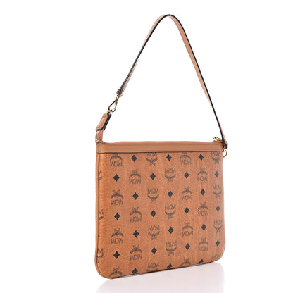 MCM Viseto Stark Wristlet Pouch Cognac 3 of 9