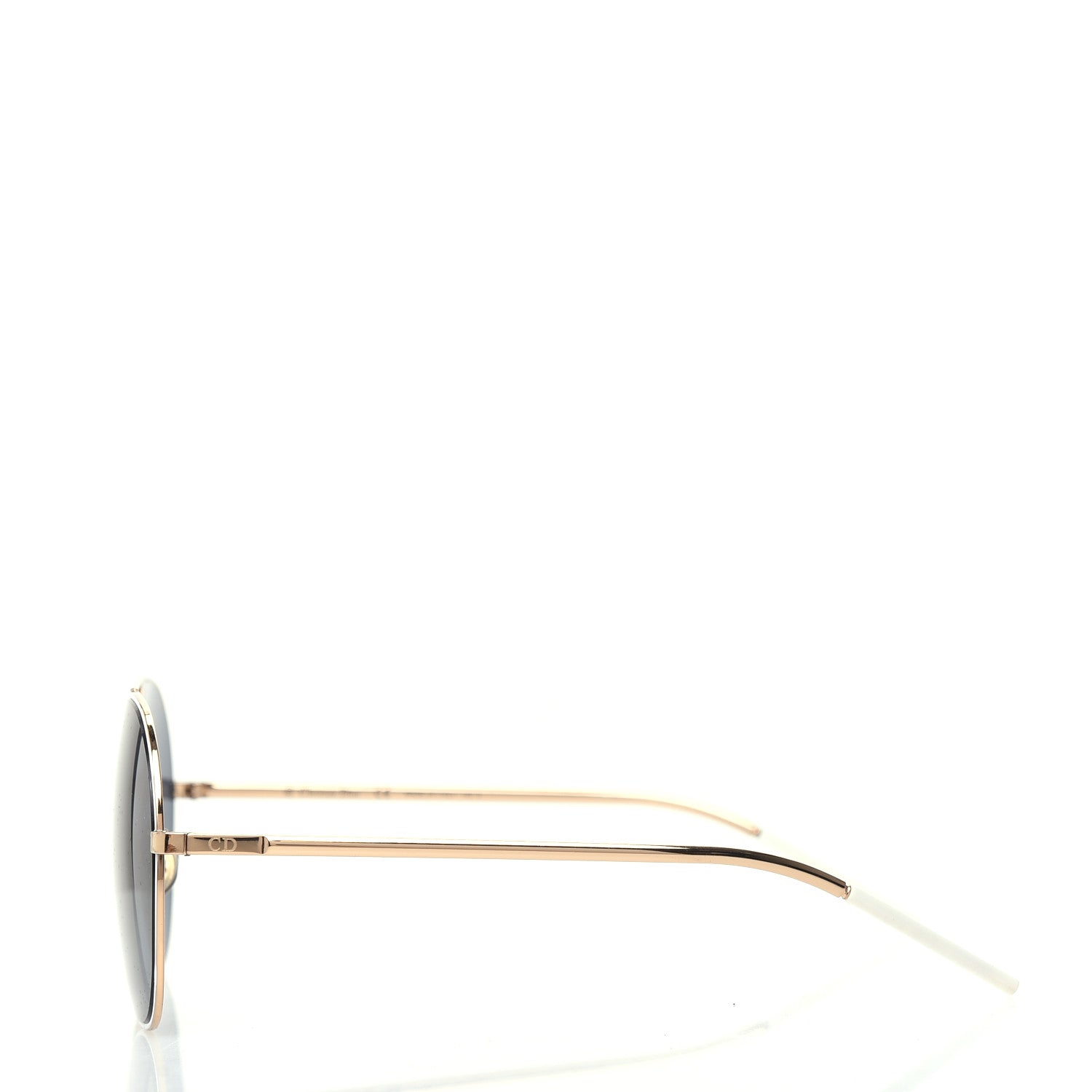 Christian Dior Aviator Sunglasses Gold White 3 of 7
