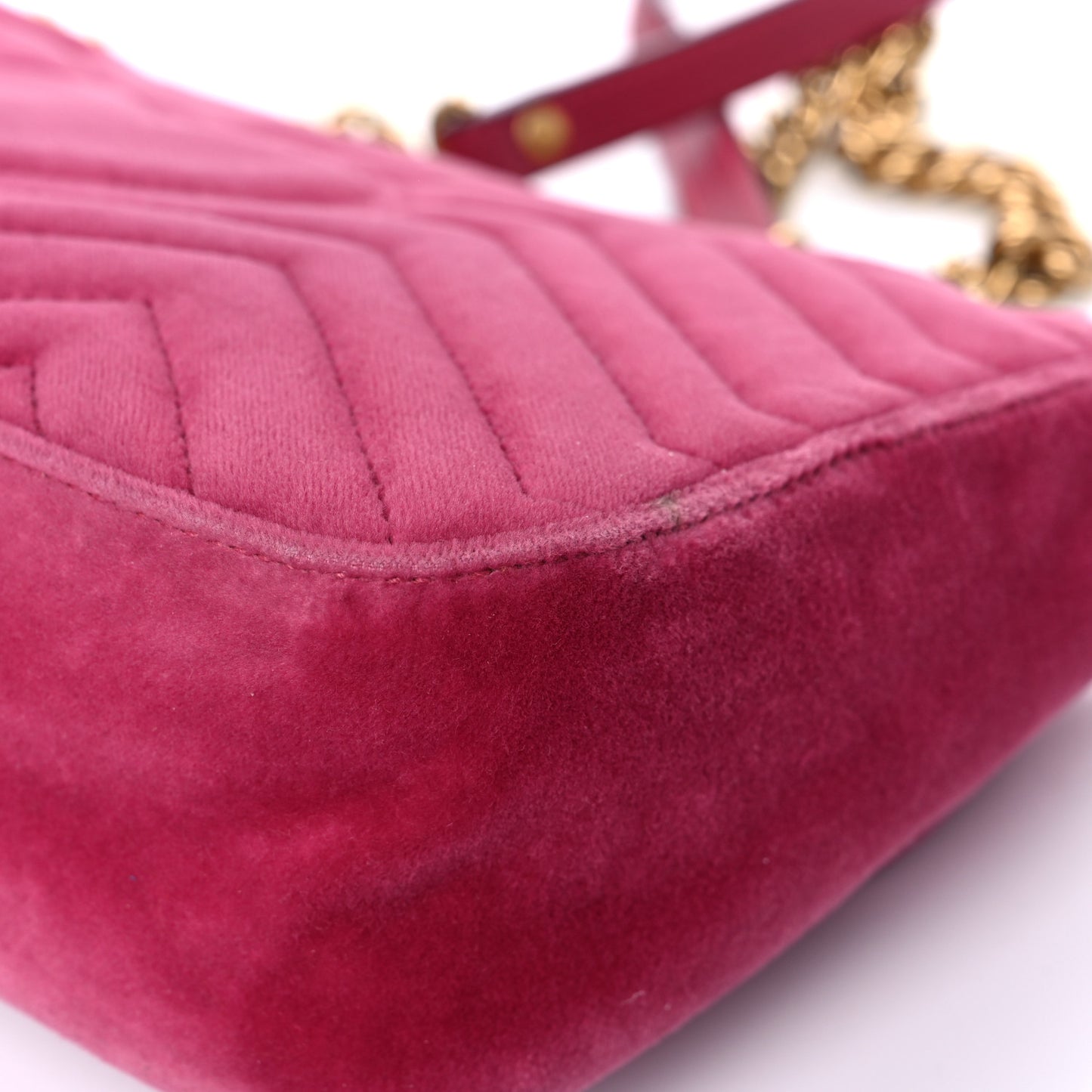 Velvet Matelasse Small GG Marmont Shoulder Bag Light Raspberry Rose
