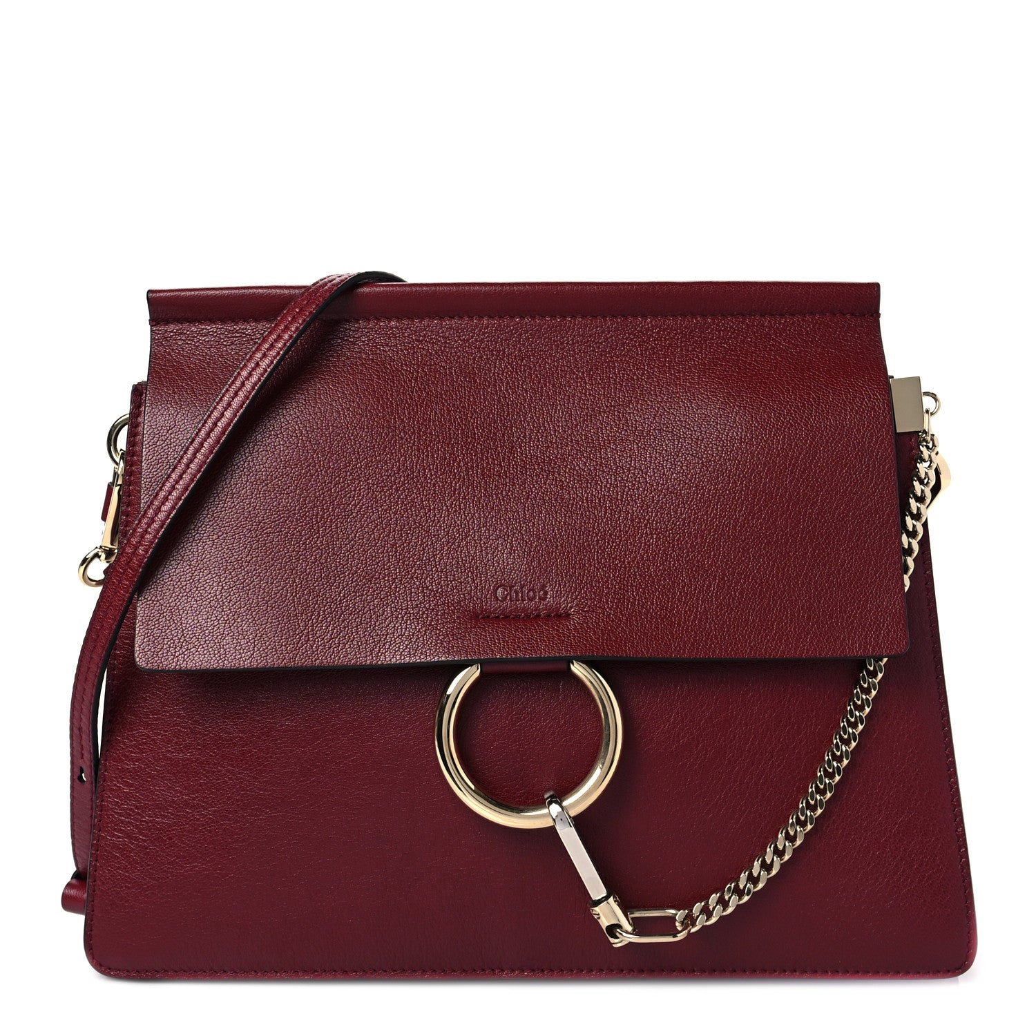 Chloe Calfskin Medium Faye Shoulder Bag Sienna Red 1 of 9