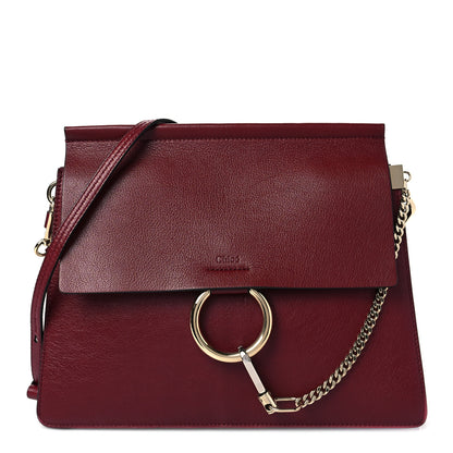 Chloe Calfskin Medium Faye Shoulder Bag Sienna Red 1 of 9