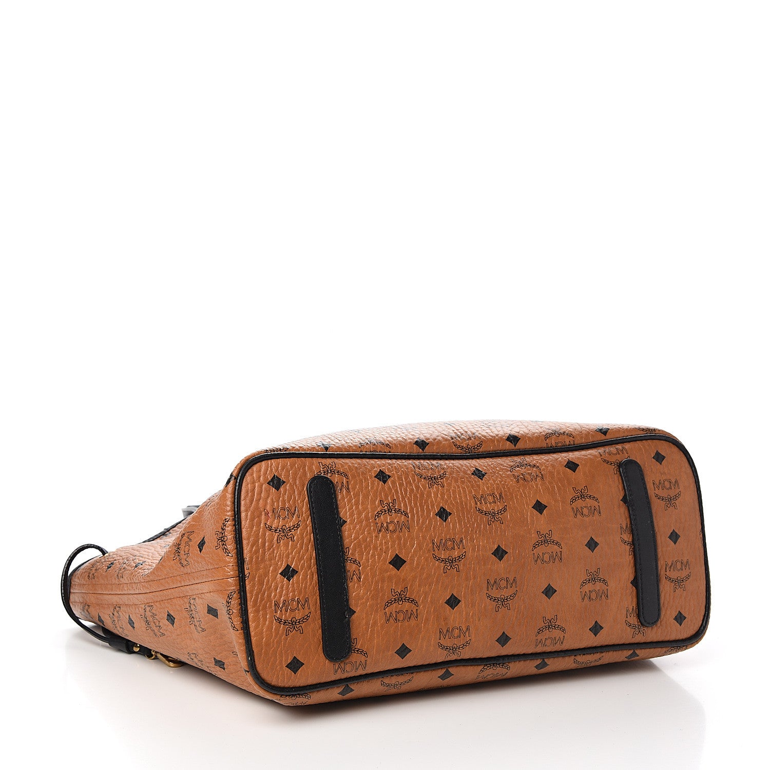 MCM Visetos Medium Project Reversible Shopper Tote Cognac 6 of 16
